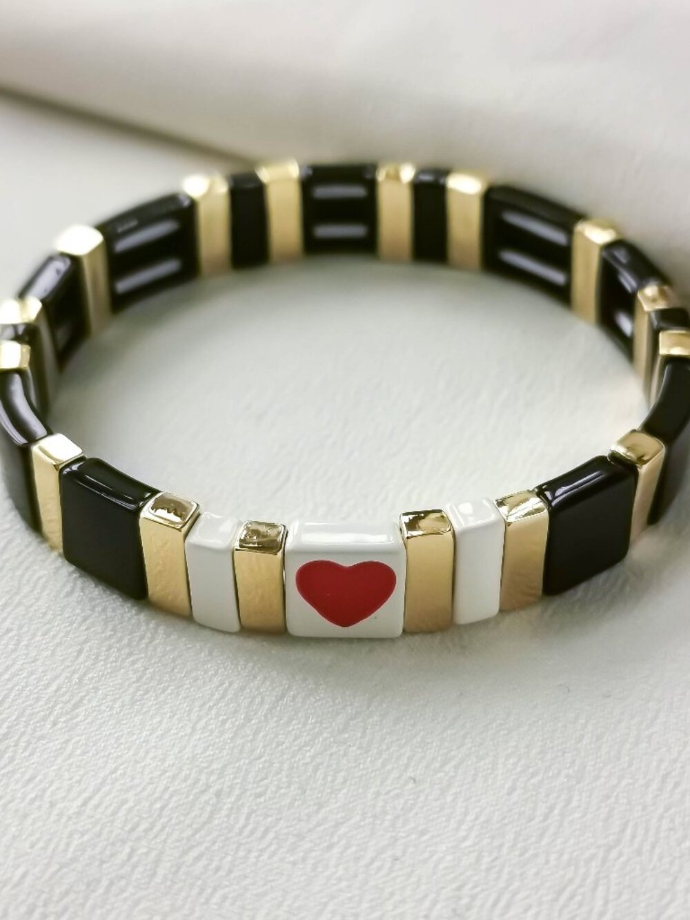Roxanne Assoulin Neutral Heart Black Gold Classics Bracelet | NEW